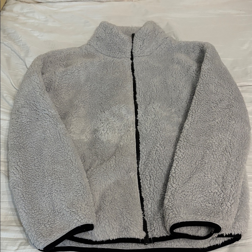 PINK Victoria's Secret Gray Sherpa Jacket